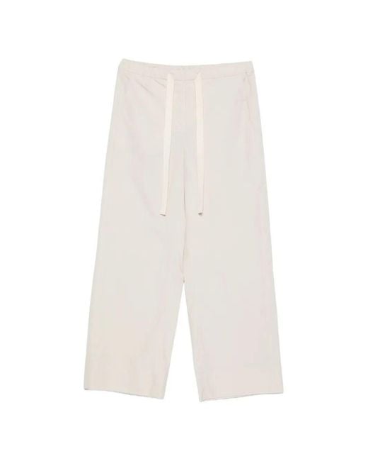 Max Mara White Cotton Pants