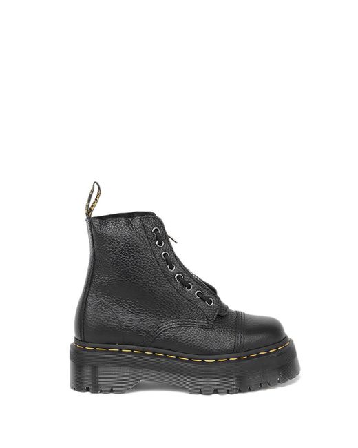 Dr. Martens Black `Sinclair` Leather Platform Boots