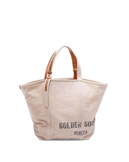 Golden Goose Deluxe Brand Pink '24.7 Ew' Canvas Shopping Bag