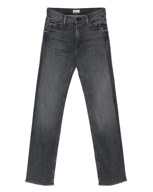 Mother Gray The Mid Rise Rider Skimp Jeans