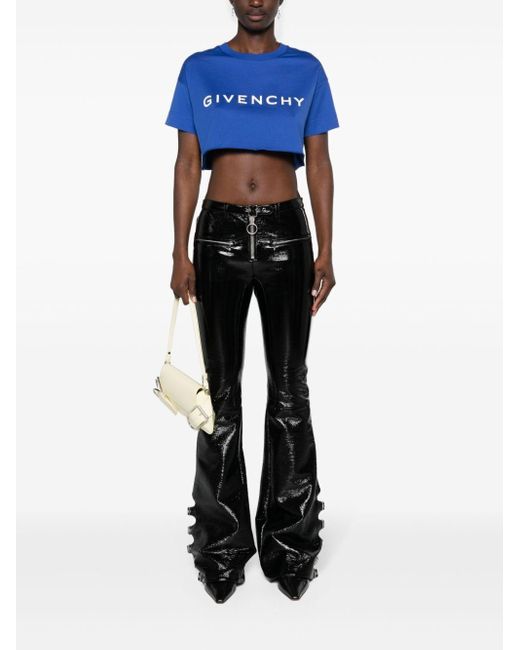 ` Archetype` Cropped T-Shirt di Givenchy in Blue