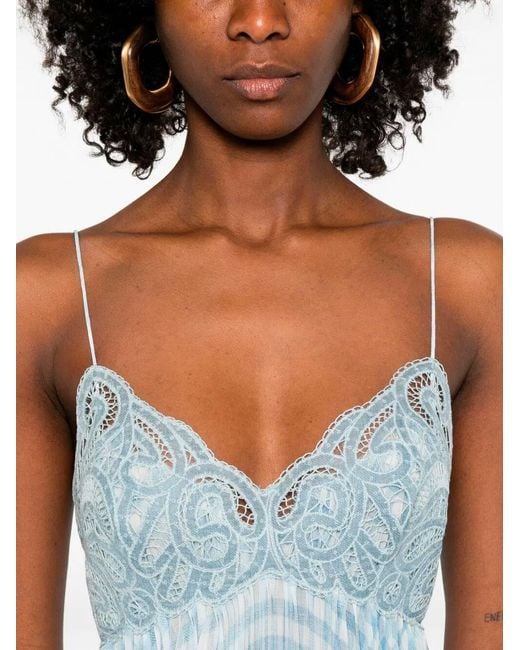Ermanno Scervino Women's Blue Dress With Embroidery - www.desnorhaar.be