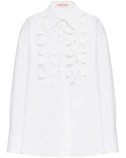 Valentino Garavani White Embroidered Shirt