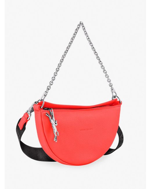 Longchamp Red `Smile` Small Crossbody Bag