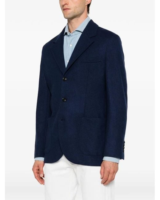 Brunello Cucinelli Blue Blazer for men