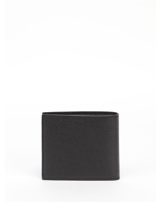 Saint Laurent Black 'Cassandre' East/West Wallet for men