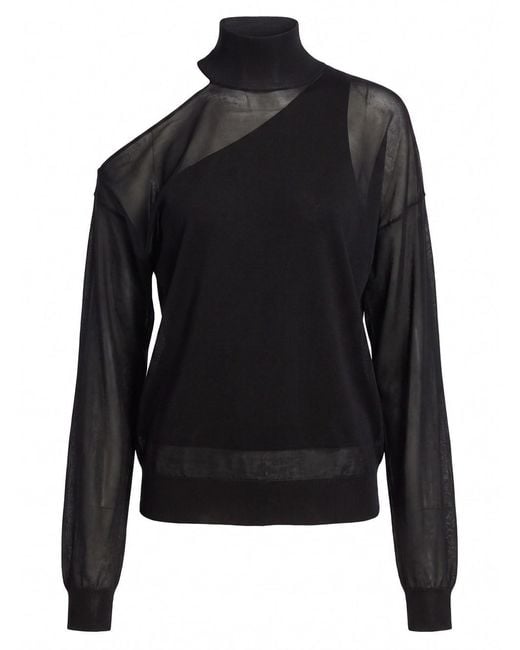 Fendi Black Organza Pull Sweater