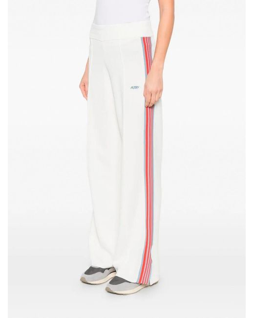 Autry White Logo-Embroidered Track Pants
