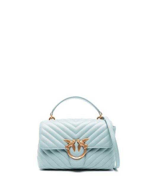 Pinko Blue Mini `Lady Love Puff Chevron` Handbag