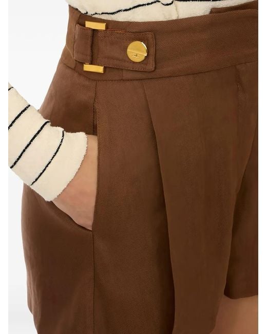 Elisabetta Franchi Brown Shorts Liviea