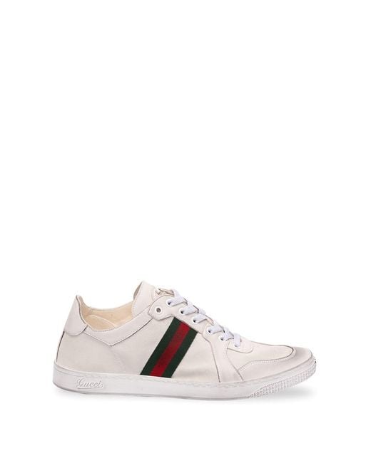 Gucci White 'Stretch' Sneakers for men