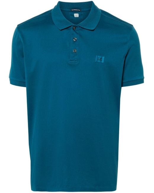 C P Company Blue C. P. Company `70/2 Mercerized` Polo Shirt for men