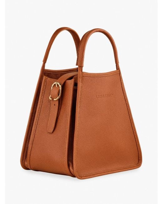 Longchamp Brown `Le Foulonné` Small Handbag