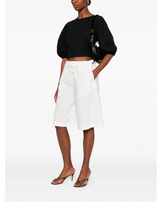 Pinko White Alcamo Elasticated Shorts