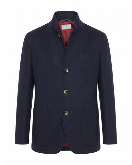 Brunello Cucinelli Blue Blazer for men
