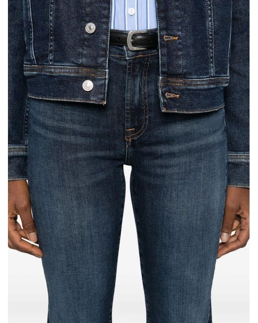 7 For All Mankind Blue The Leggy Five-Pocket Jeans