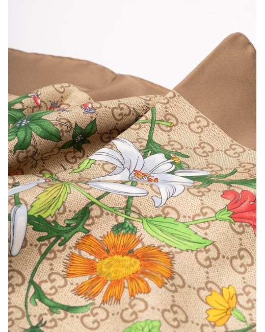 Gucci Metallic 'Flora' Foulard