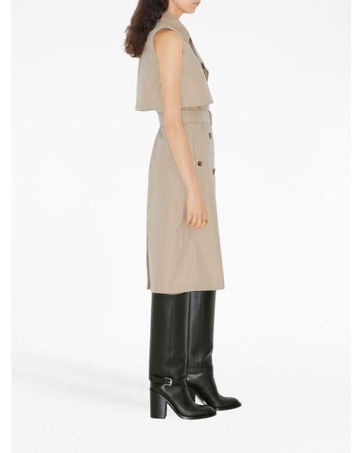 Burberry Layered Sleeveless Trench Coat Dress in Natural Lyst