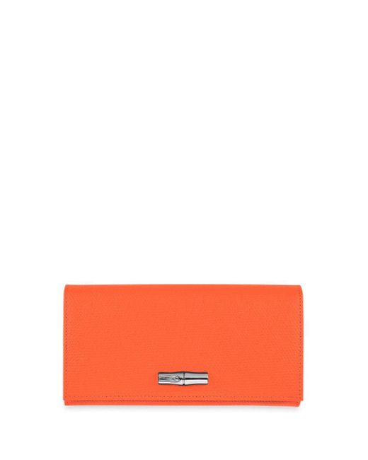 Longchamp Orange `Roseau` Wallet