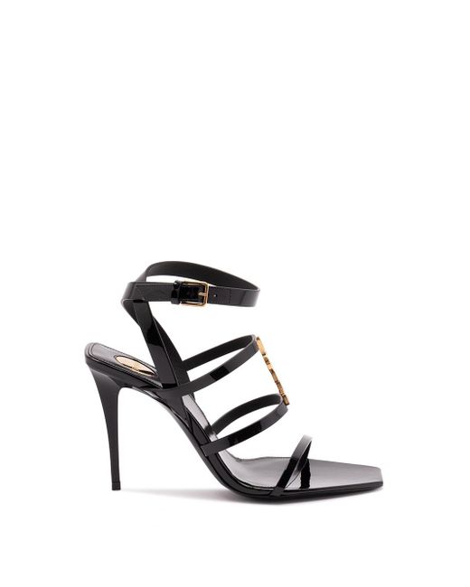 Saint Laurent White 'Cassandra' Sandals