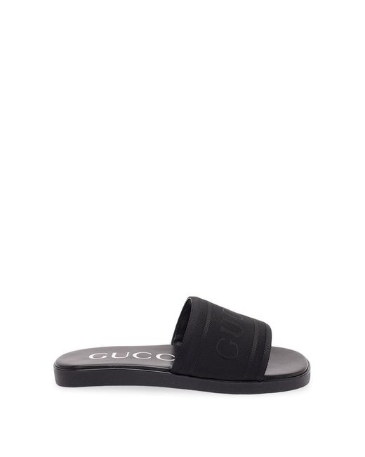 Gucci Black Slide Sandals for men