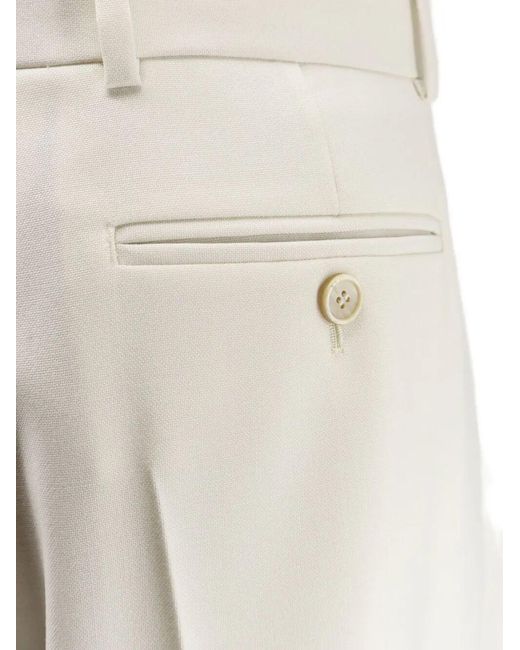 Givenchy White Double Pleat Pants