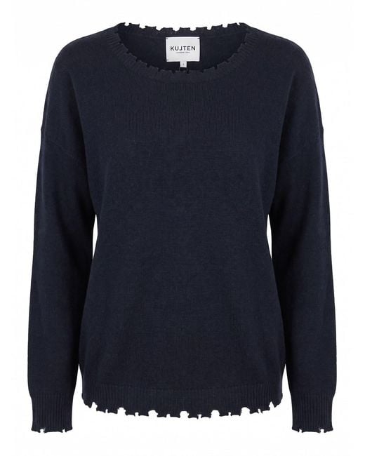 Kujten Blue 'Mela' Round Neck Sweater