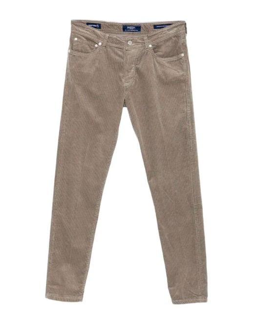 Barba Napoli Gray 5-Pocket Pants for men