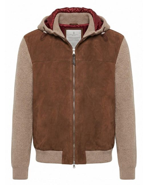 Brunello Cucinelli Brown Bomber for men
