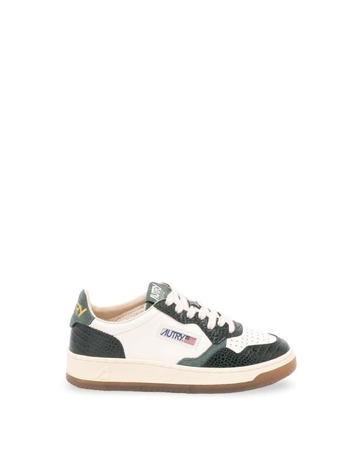 Autry White 'Medalist' Low Sneakers