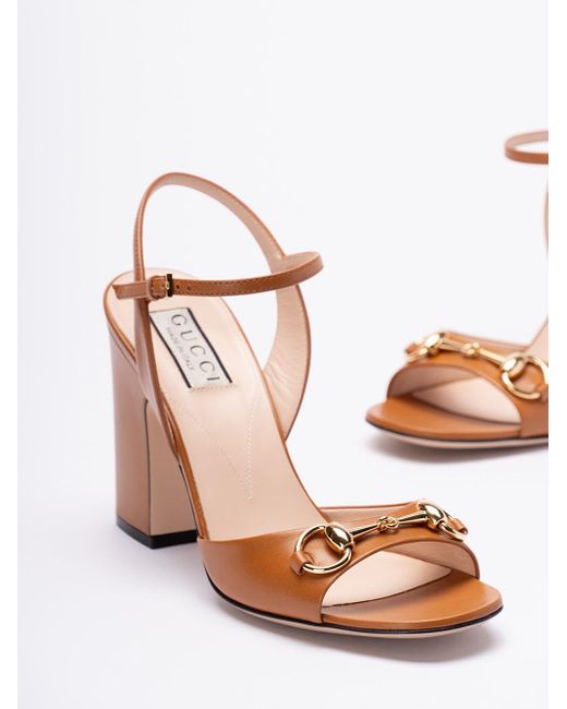 Gucci Pink `Lady Horsebit` Sandals