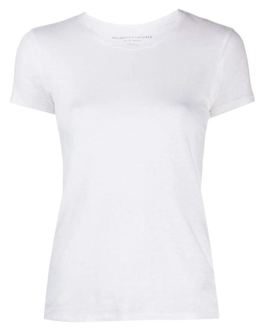 Majestic Filatures White Short Sleeve T-Shirt