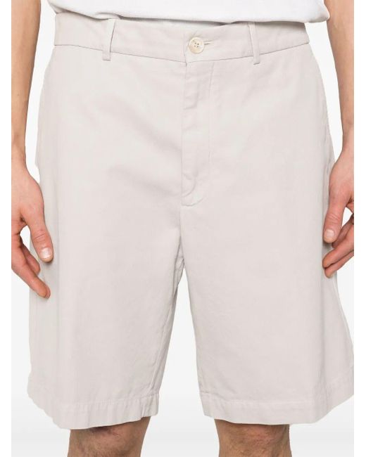 Brunello Cucinelli White Garment-Dyed Bermuda Shorts for men