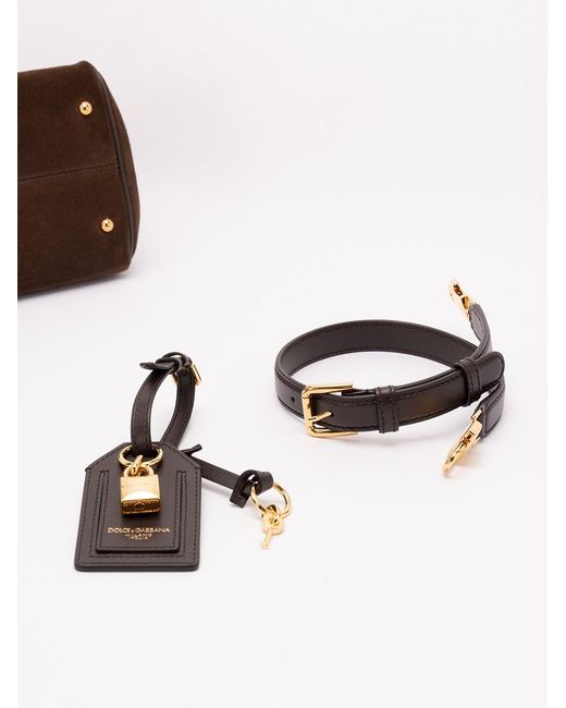 Dolce & Gabbana Brown Small 'My Sicily' Handbag