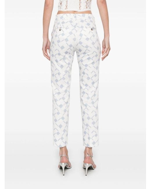 Peserico White Tailored Cigarette Pants