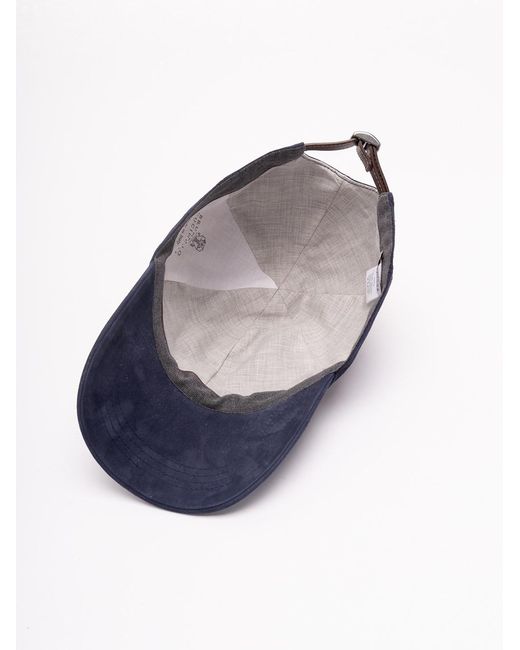Brunello Cucinelli Blue Baseball Cap for men
