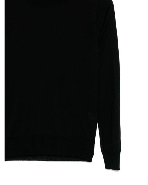 Drumohr Black Long Sleeve Turtle-Neck Sweater