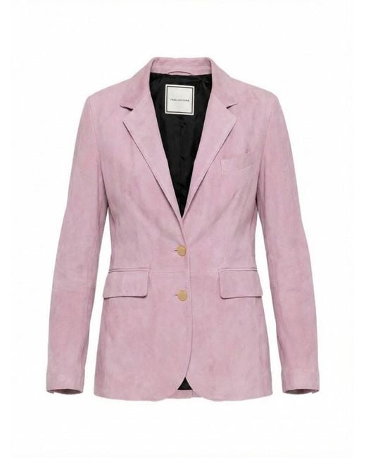 Tagliatore Pink Leather Jacket