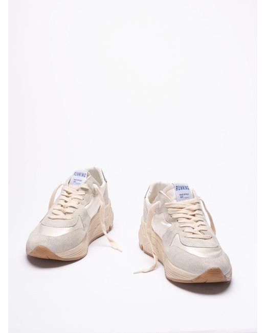 `Running Sole` Sneakers di Golden Goose Deluxe Brand in White da Uomo