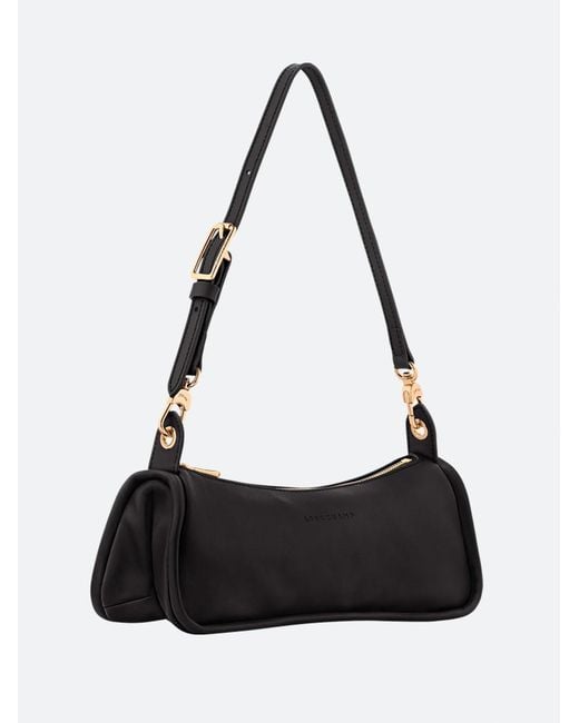 Longchamp White 'Looong' Small Shoulder Bag
