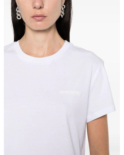 T-shirt con applicazione logo di Patrizia Pepe in White