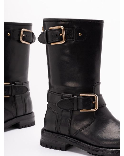 Dolce & Gabbana Black Biker Boots