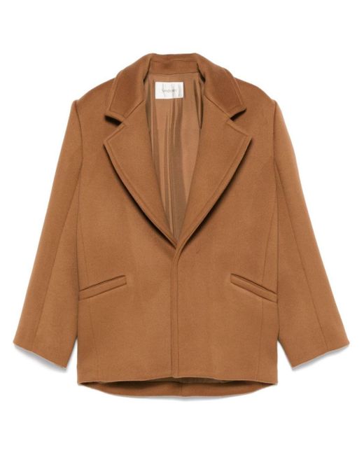 Saint Laurent Brown Single Breasted Short Coat