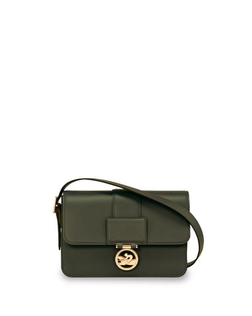 Longchamp Green `Box-Trot` Medium Crossbody Bag