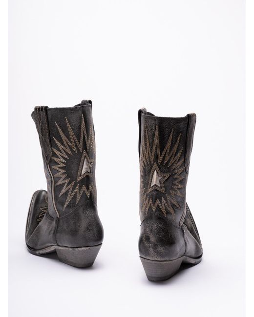 `Wish Star` Boots di Golden Goose Deluxe Brand in Black