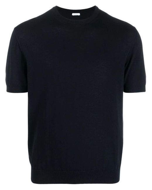 Malo Blue Short Sleeve Crew-Neck Sweater for men