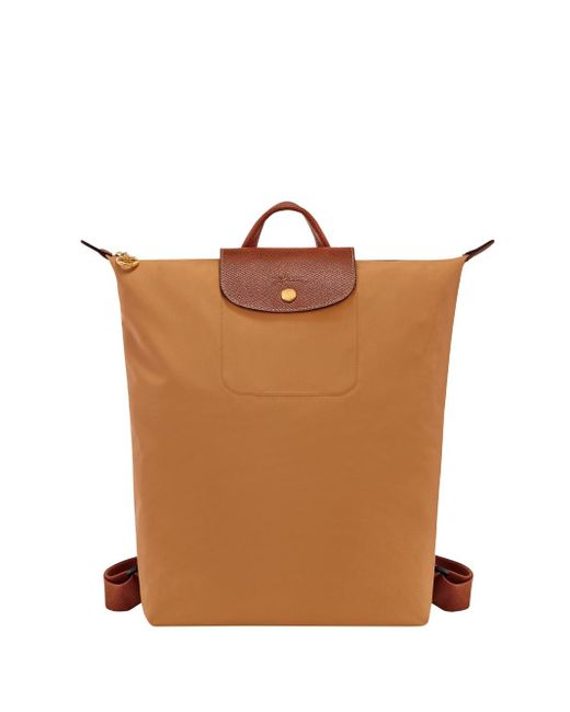 Longchamp Brown 'Le Pliage Original' Medium Backpack