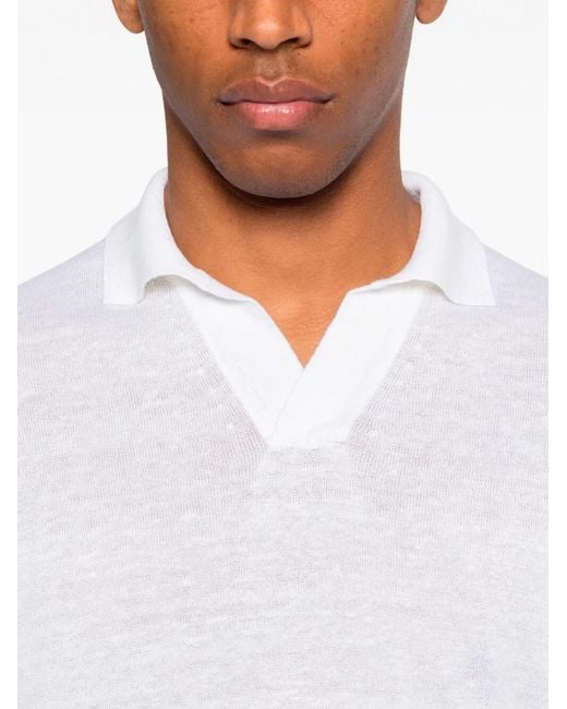 Lardini White Polo for men