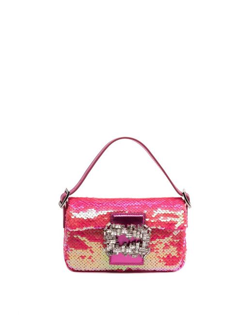 Gedebe Pink Small `habibi` Shoulder Bag With Sequins
