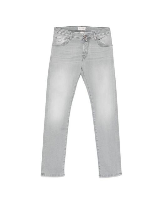 Jacob Cohen Gray Nick Button Denim Jeans for men